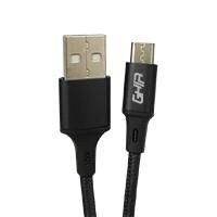 CABLE MICRO USB GHIA NYLON DE 1M COLOR NEGRO/VERDE/ROSA/AZUL/BLANCO/ROJO