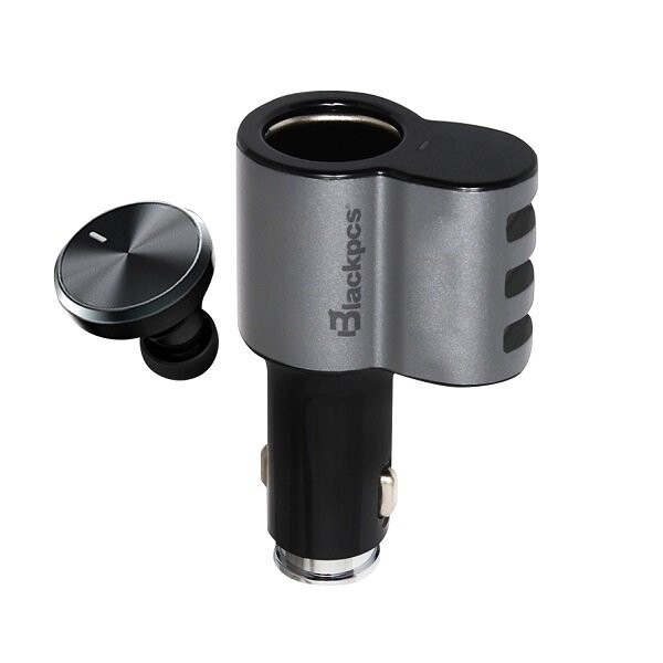 CAR CHARGER BLACKPCS 3 PUERTOS USB MANOS LIBRES NEGRO