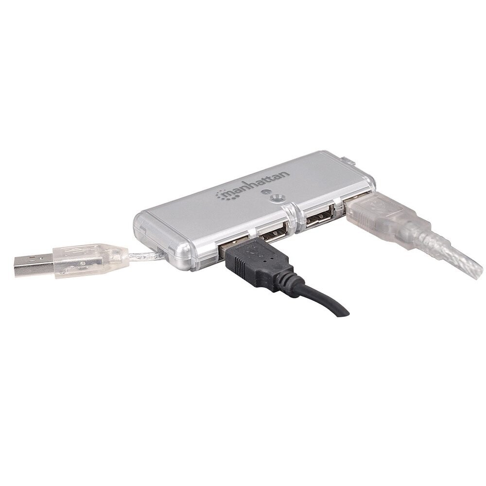 CONCENTRADOR HUB MANHATTAN USB V2.0 4 PTOS MINI SIN FUENTE 160599