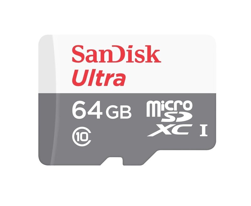 MEMORIA SANDISK MICRO SDXC ULTRA 64GB CL10 (SDSQUNR-064G-GN3MA)