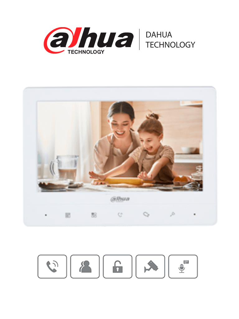 DAHUA VTH1020J- Monitor analógico de 7 pulgadas compatible con KTA01 / KTA02
