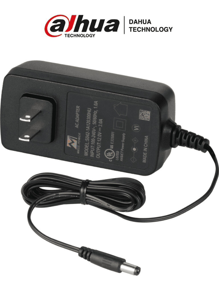 DAHUA S042-1A120300HU - Fuente de Poder de 12 VCD 3 Amper/ Voltaje de Entrada de 90 a 264 Vac/ Con Protección Contra Descargas/ Certificación UL/
