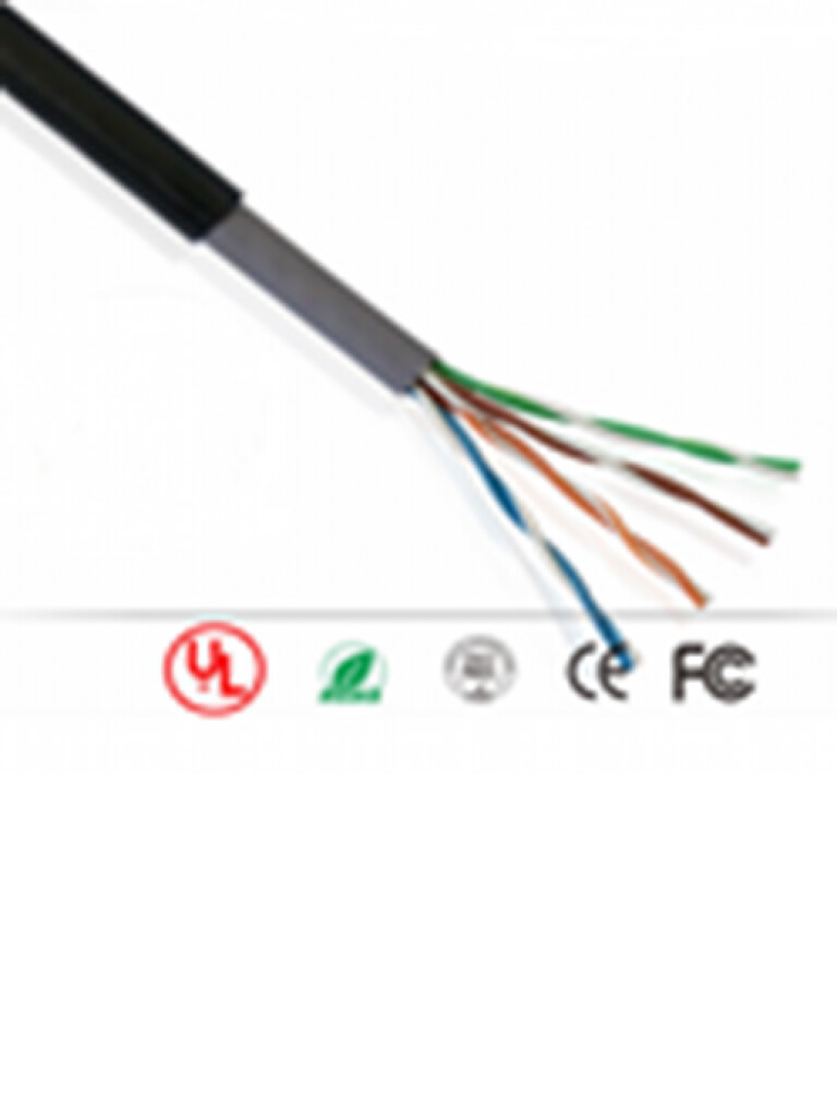 SAXXON OUTPCAT5ECOPEXT100 - Cable UTP 100% cobre / Categoria 5E / Color negro / Exterior / 100 Mts / 4 Pares / Redes / Video
