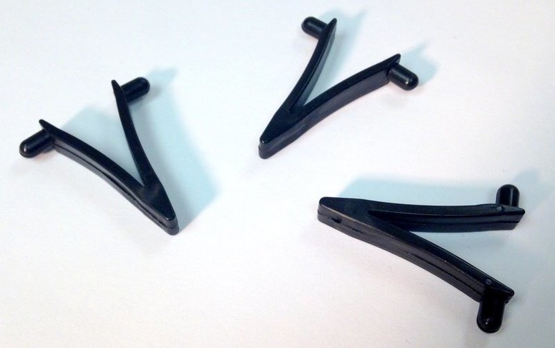 3-Pack of Butterfly "V" Clips - Black