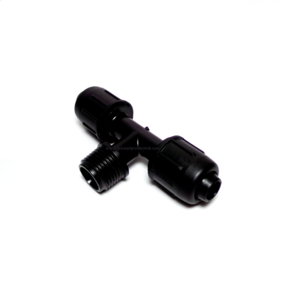 T-Stück Adapter / Verbinder 2x 12/16mm 1x 1/2 Zoll AG