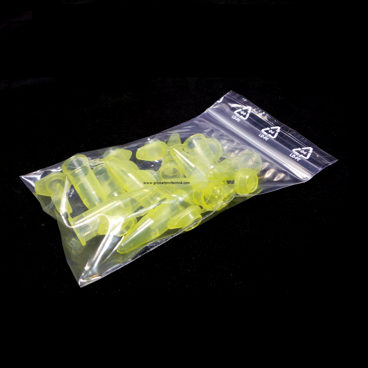 Kunststoff Gefäß Gelb Halb-Transparent 1,5ml - 10 Stück