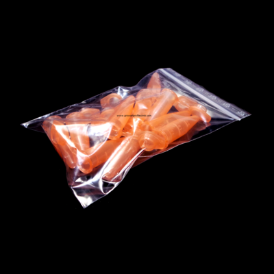 Kunststoff Gefäß Orange Halb-Transparent 1,5ml - 10 Stück