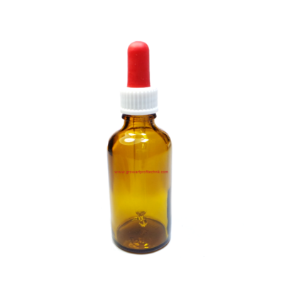 Glasflasche mit Tropfpipetten-Deckel 50ml