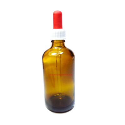 Glasflasche mit Tropfpipetten-Deckel 100ml
