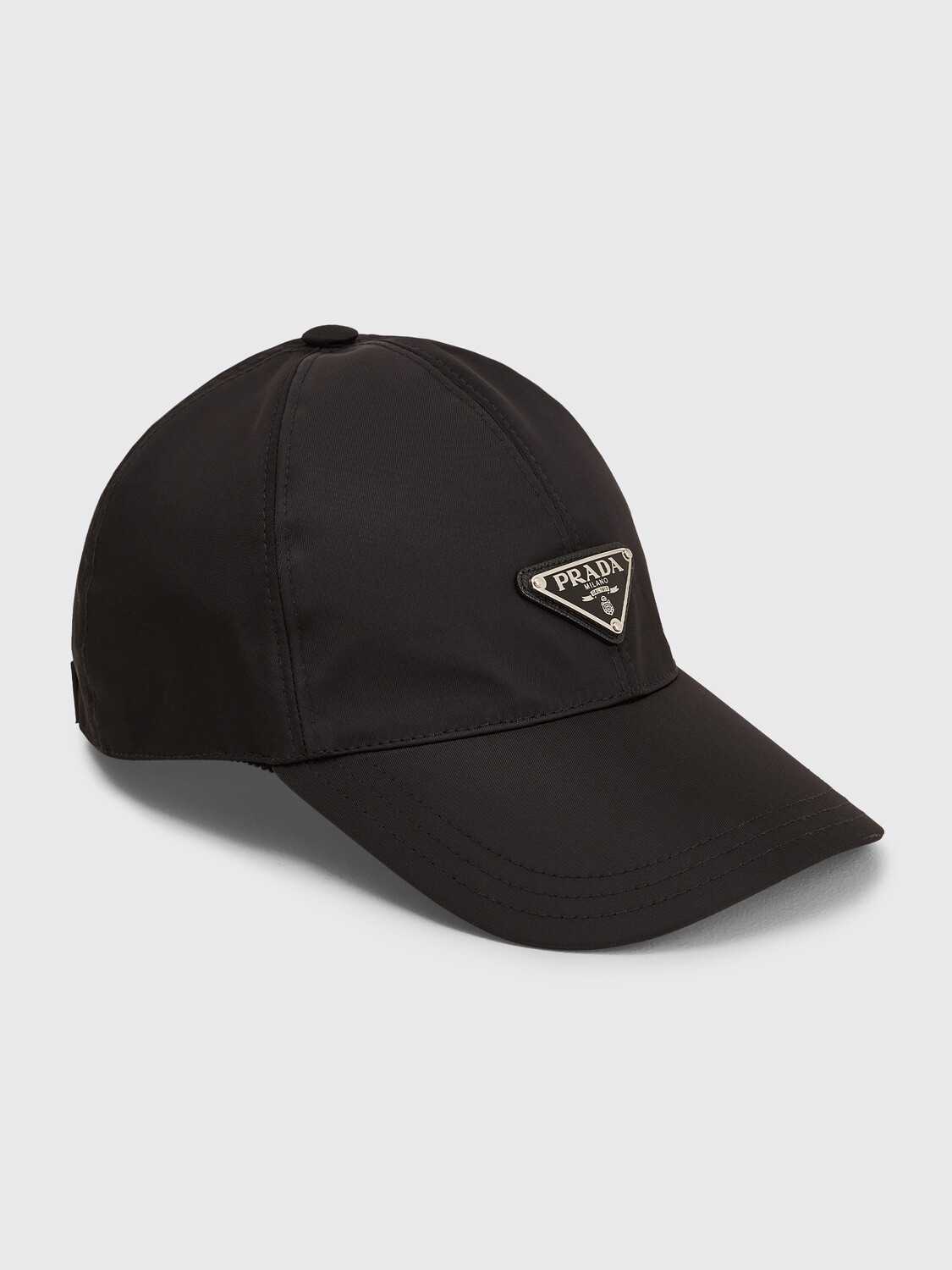 PRADA Triangle logo-plaque nylon baseball cap PRADA Triangle logo-plaque nylon baseball cap