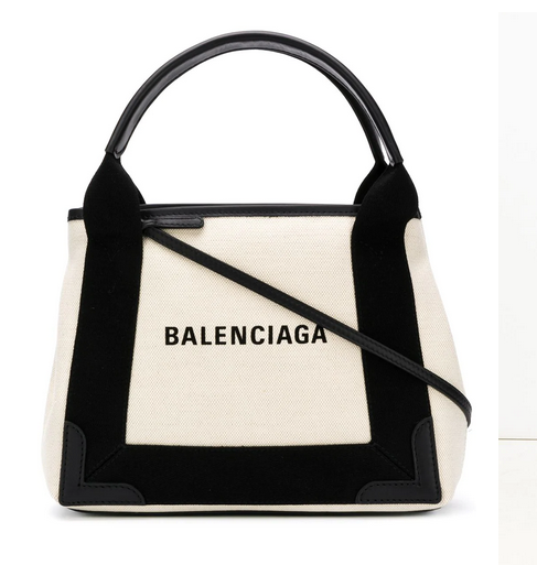 BALENCIAGA White x Black Canvas Tote Bag + Pouch BALENCIAGA White x Black Canvas Tote Bag + Pouch