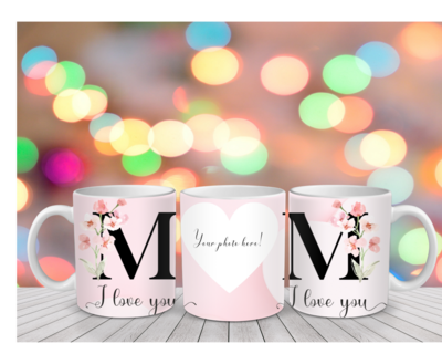 Mom Heart Picture Mothers Day Custom Personalized Mug