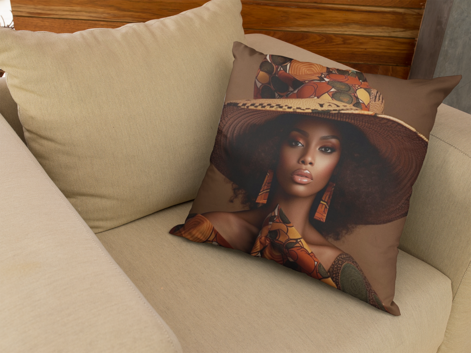 African Woman Throw Pillow