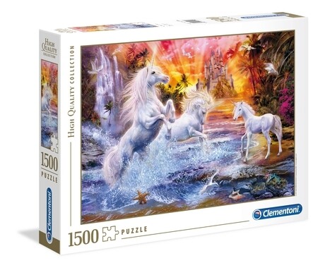 CLEMENTONI - Puzzle Wild Unicorns - 1500 pièces - High Quality Collection
