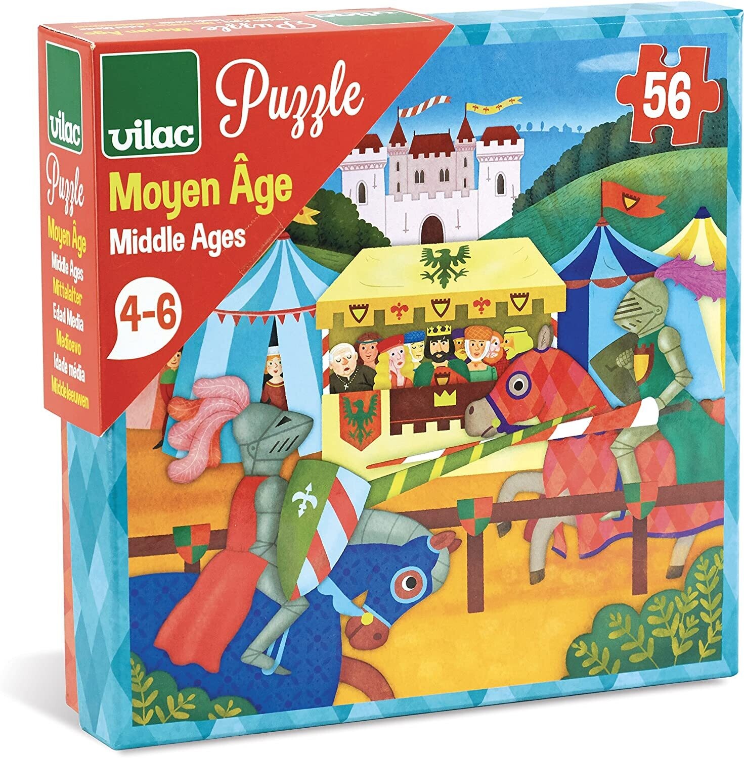 Vilac - Puzzle Moyen-Âge 56 pcs