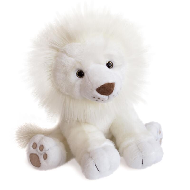 Peluche lion des neiges - 40 cm