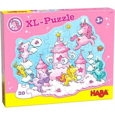 HABA - Puzzle Licornes dans Les Nuages – Féerie Scintillante