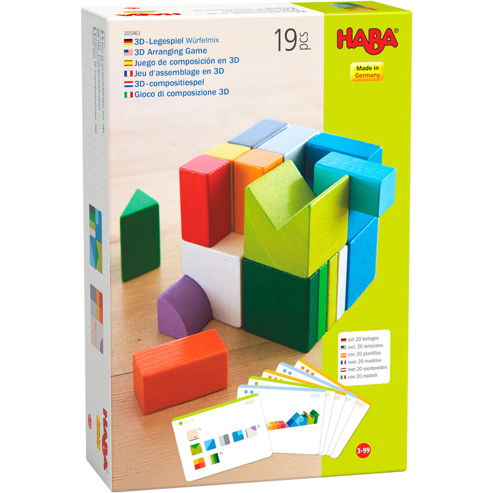 HABA - Jeu d'assemblage en 3D Cubes Mix