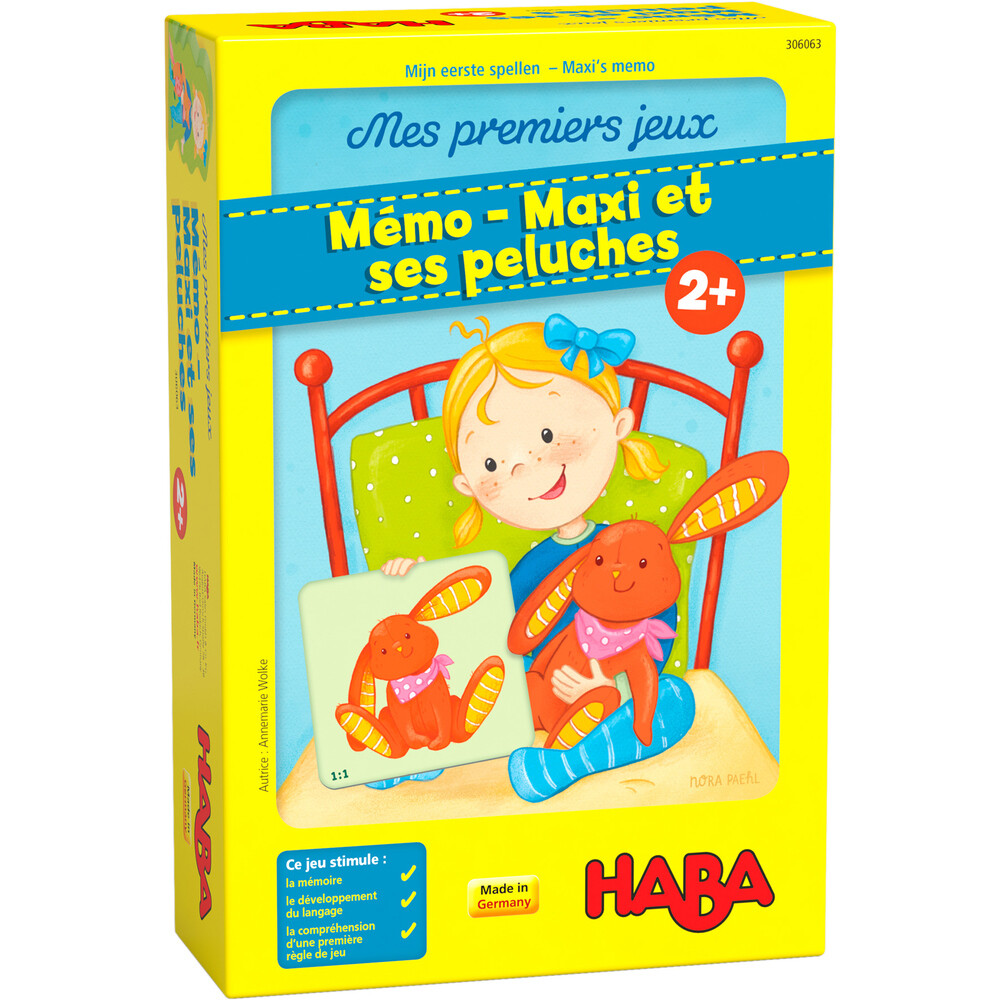 HABA - Mes premiers jeux – Mémo – Maxi et ses peluches
