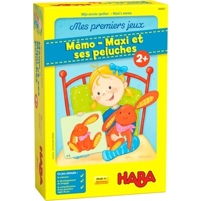 HABA - Mes premiers jeux – Mémo – Maxi et ses peluches