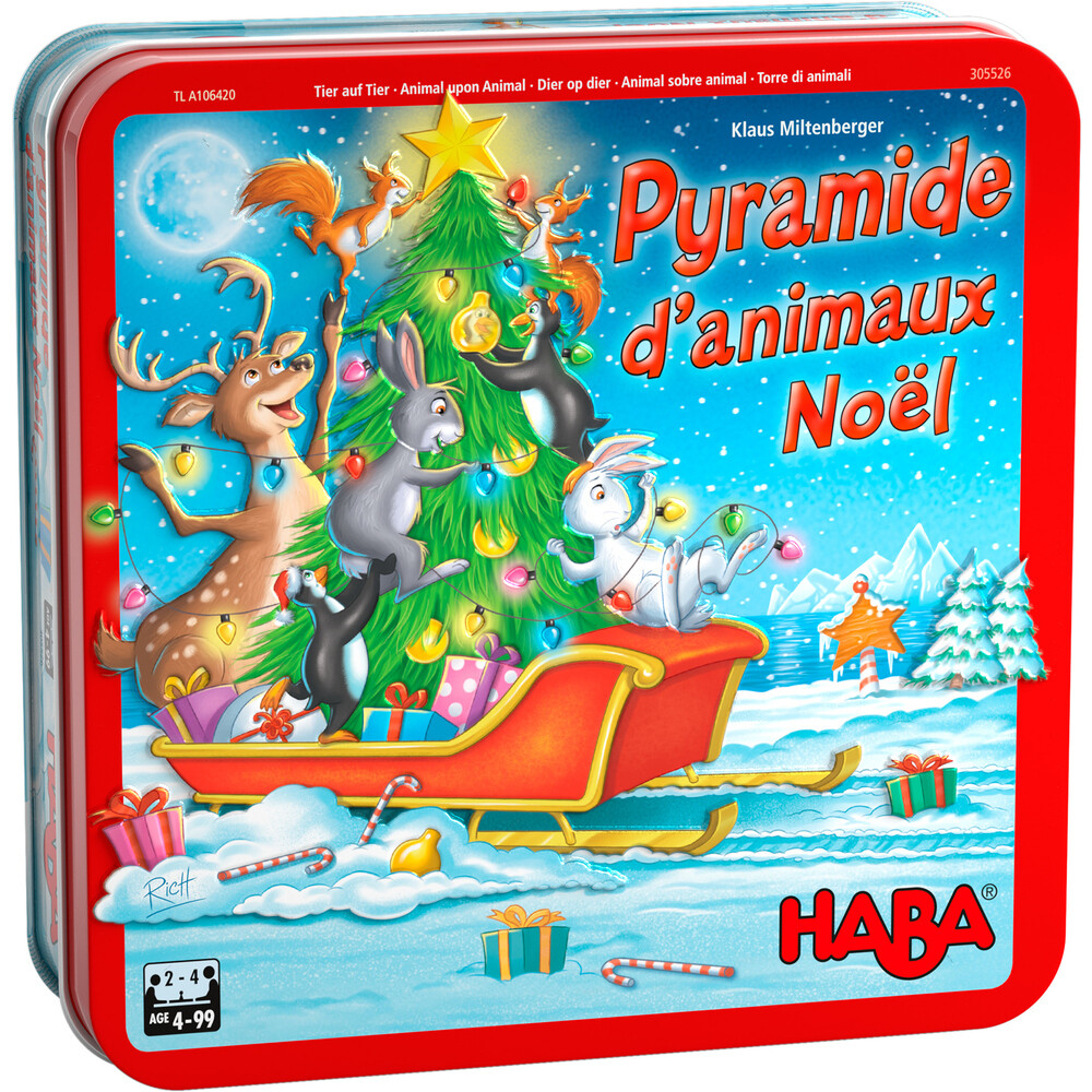 HABA - Mes premiers jeux – Pyramide d'animaux Noël