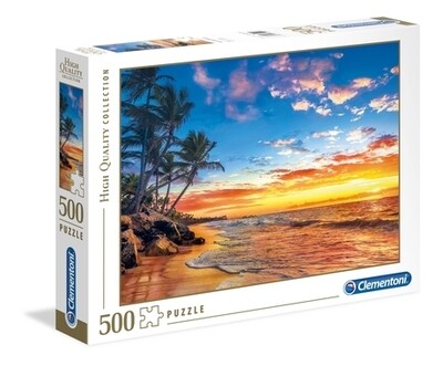 CLEMENTONI - Puzzle Paradise Beach - 500 pièces - High Quality Collection