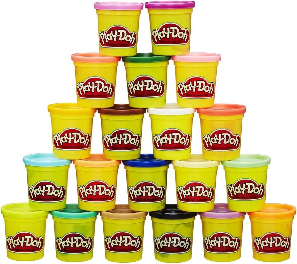 Pâte à modeler à paillettes - Pack de 6 pots Play Doh
