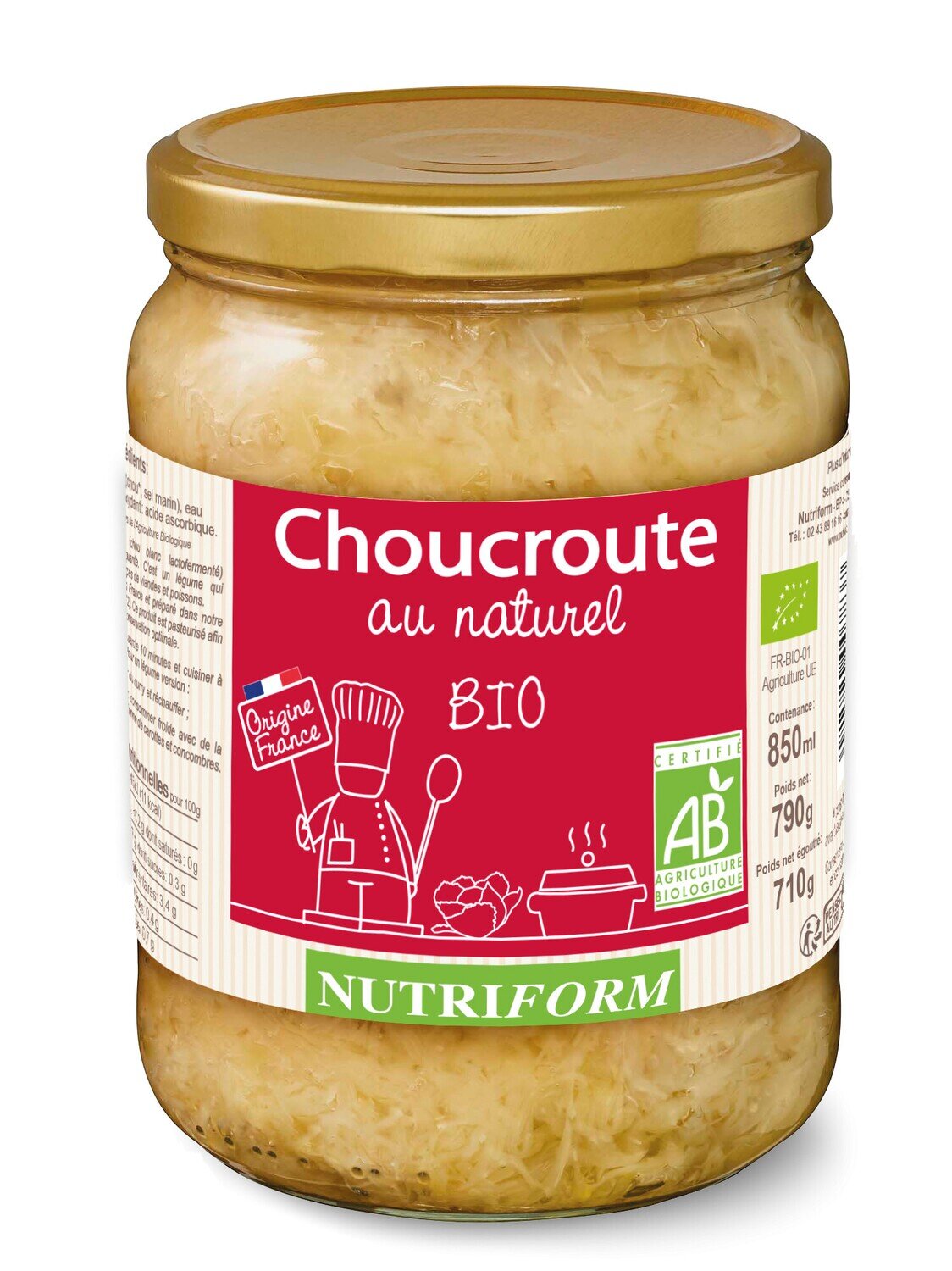 Choucroute au naturel - 790g