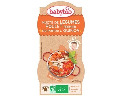 Bols mijoté de légumes poulet et quinoa - dès 12 mois - 2x200g