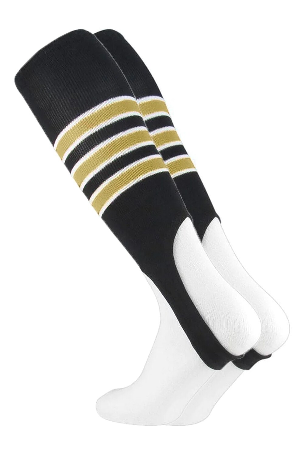 Striped Baseball Stirrups - Black