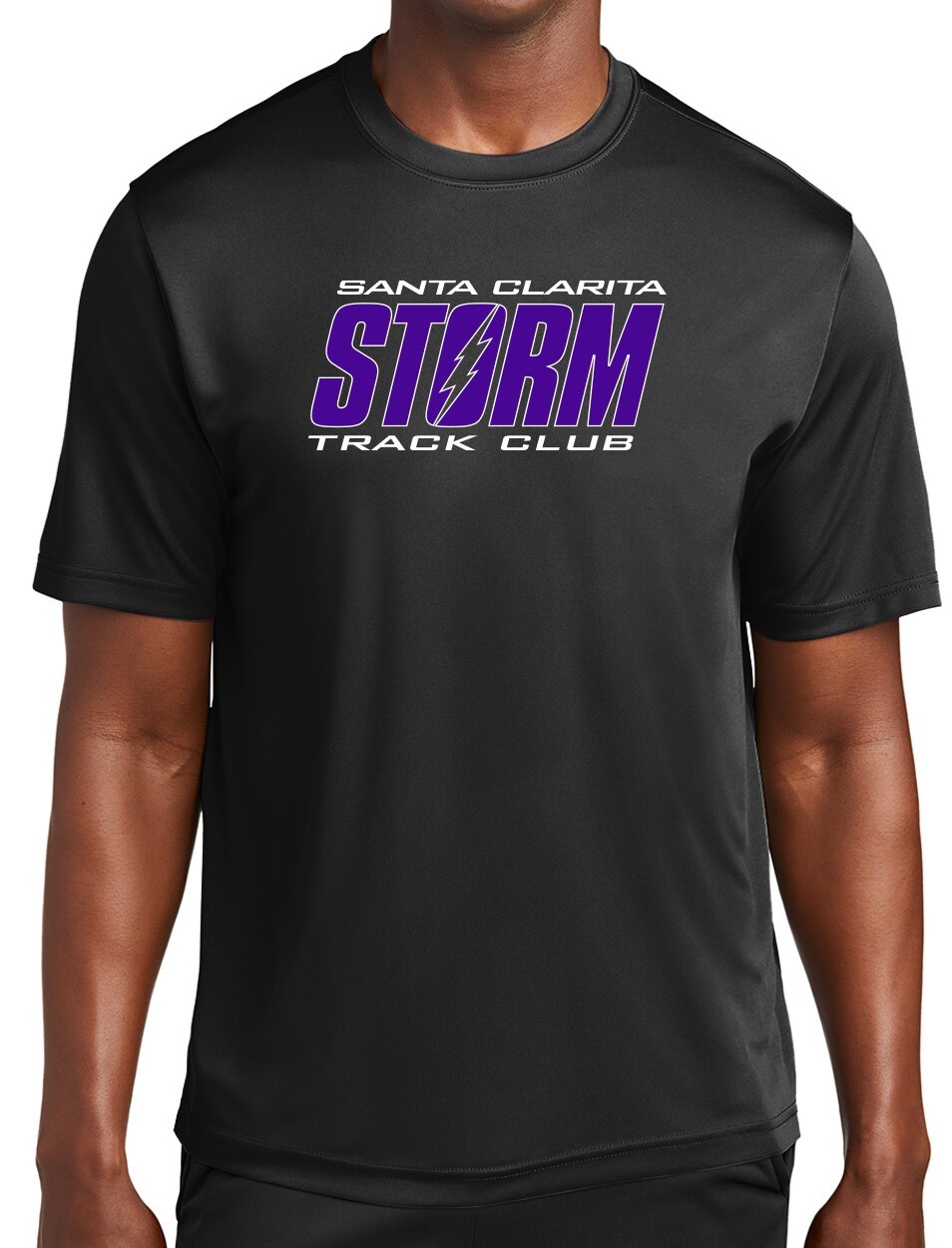 Adult Poly "Dry Fit" T-Shirt - Black