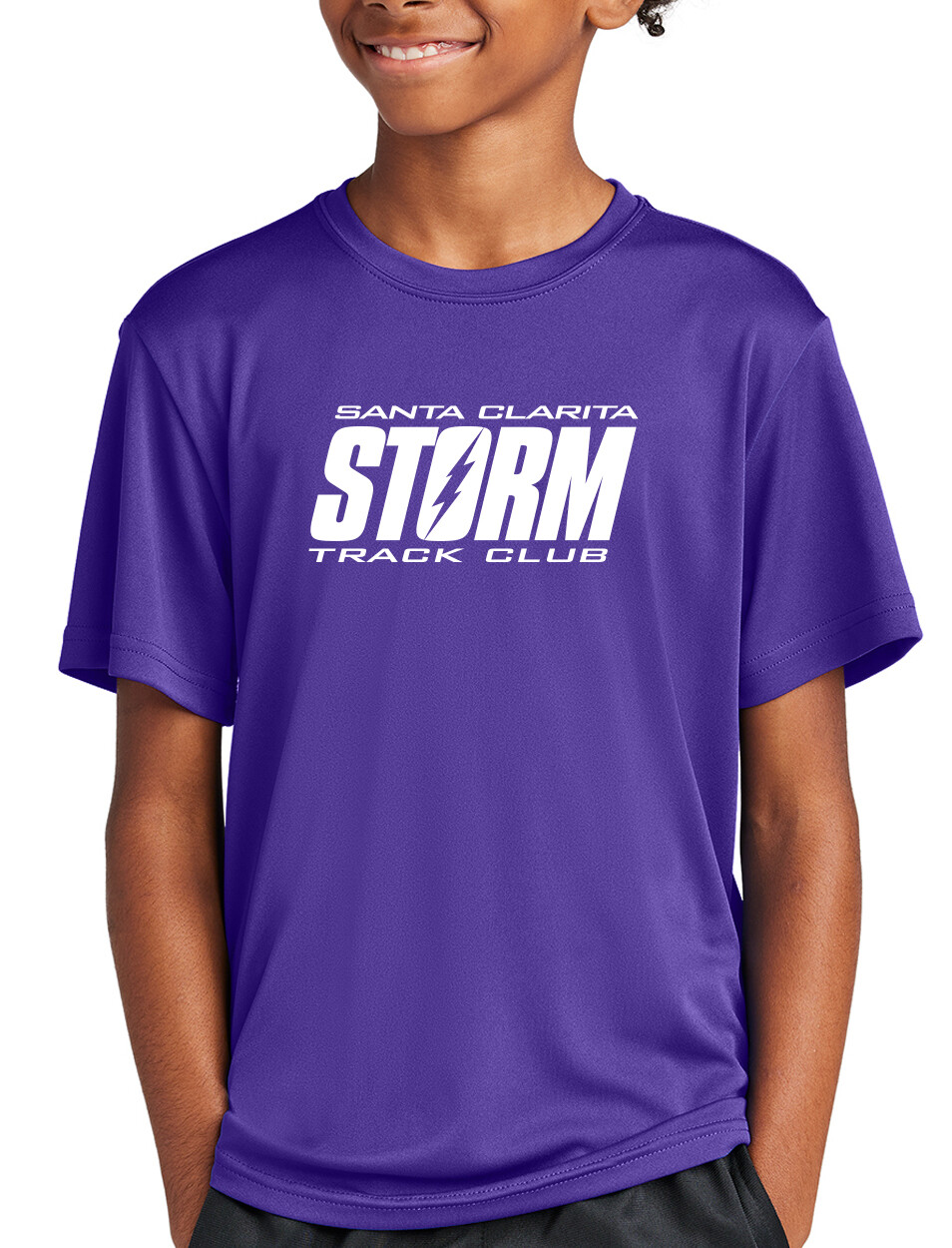 Youth Poly "Dry Fit" T-Shirt - Purple