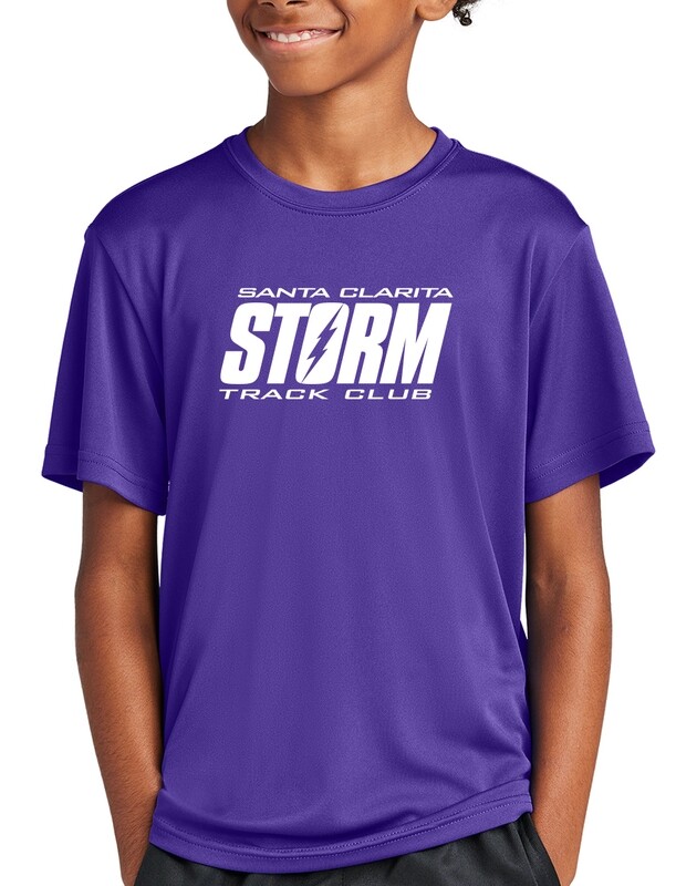 Youth Poly &quot;Dry Fit&quot; T-Shirt - Purple