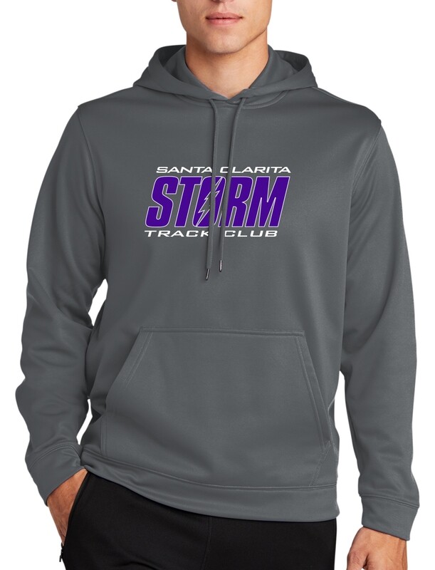 Sport-Tek Sport-Wick Fleece Hooded Pullover Grey