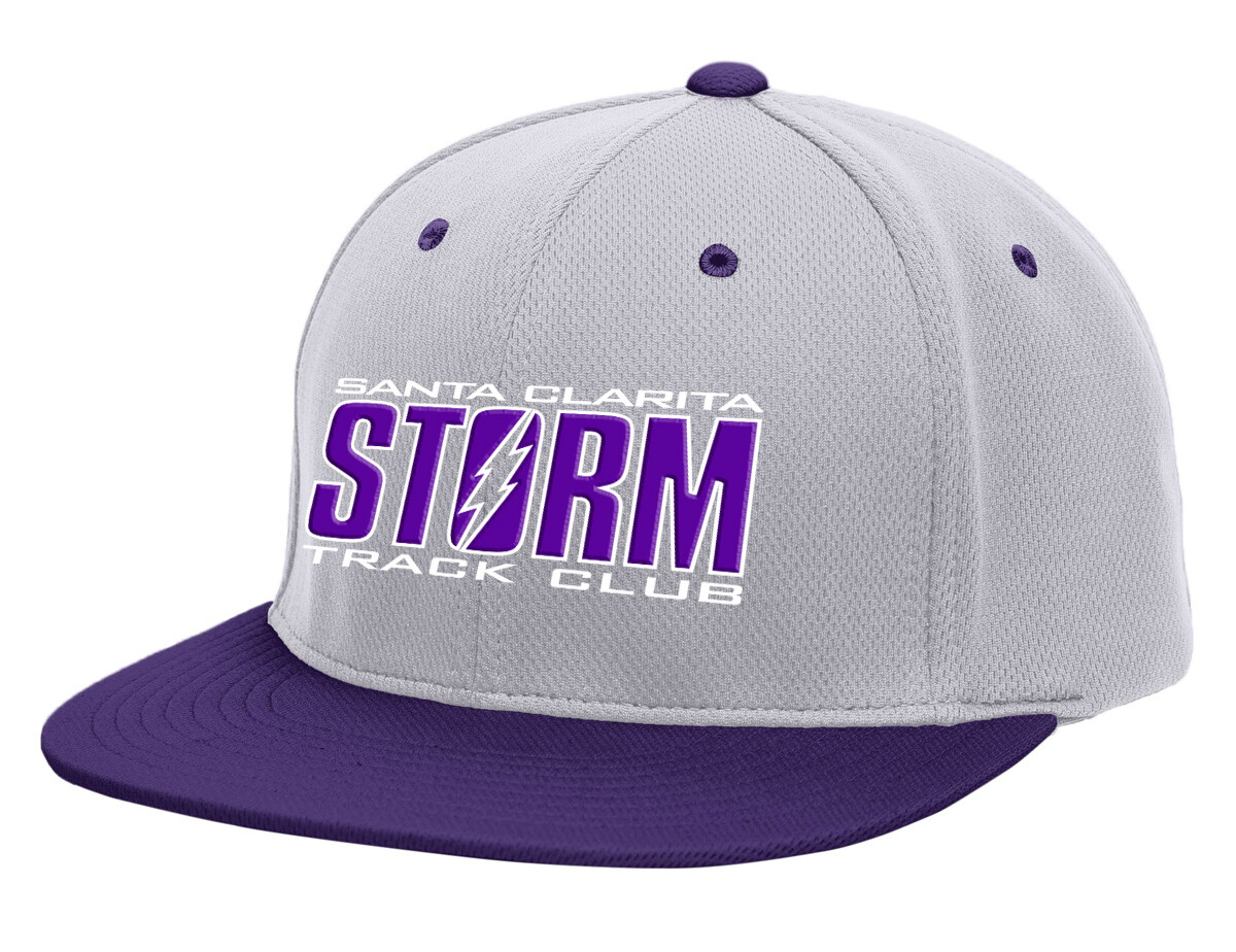 Pacific Headwear Silver/Purple PREMIUM P-TEC FLEXFIT® 3/D Puff Design