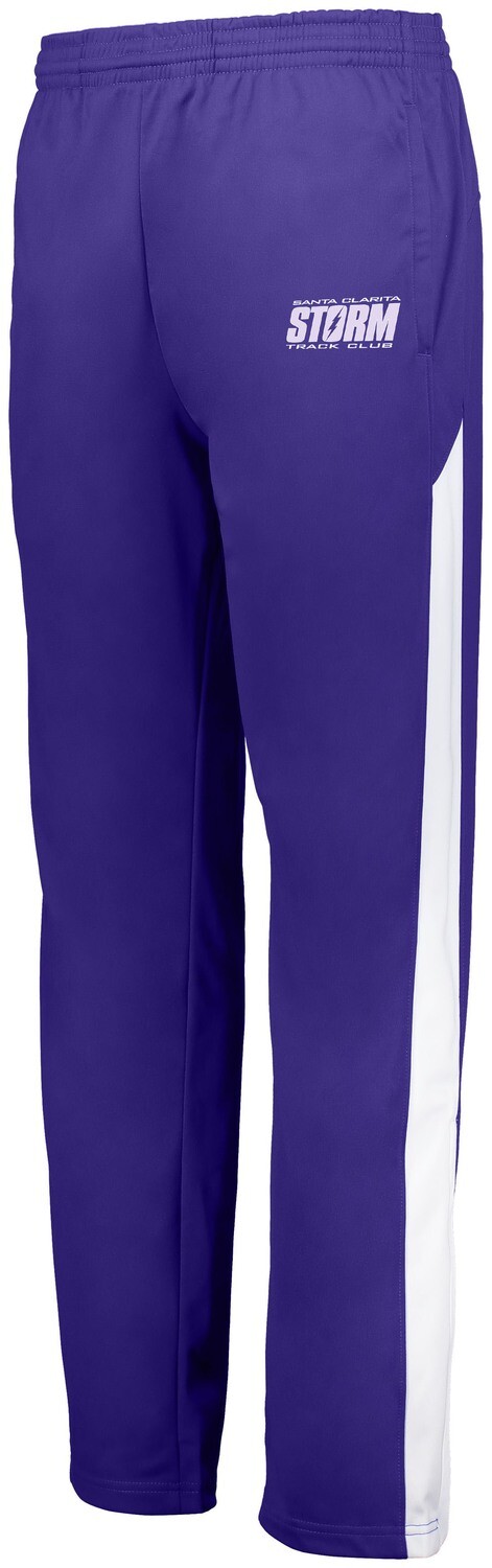 Ladies Purple Medalist Warmup Pants Embroidered Logo