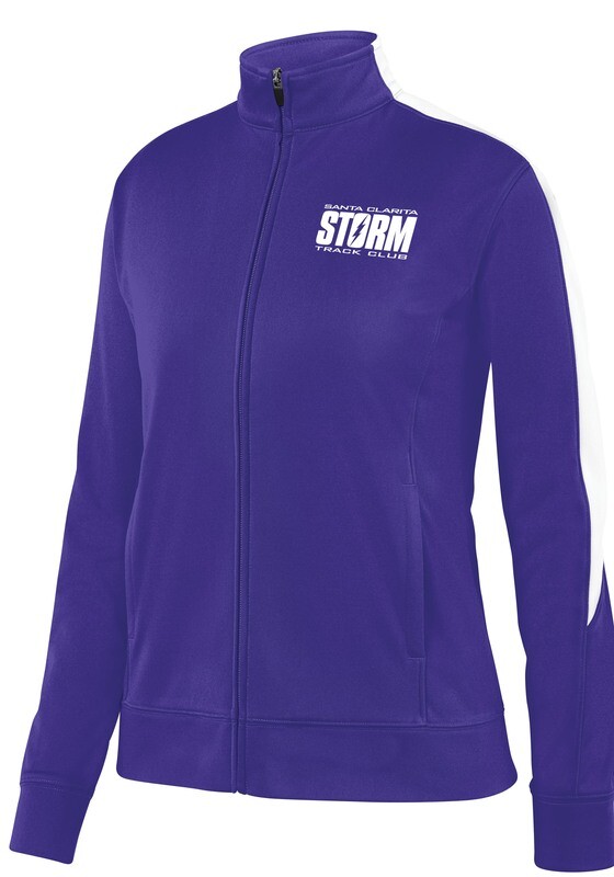 Ladies Purple Medalist Warmup Jacket Embroidered Logo