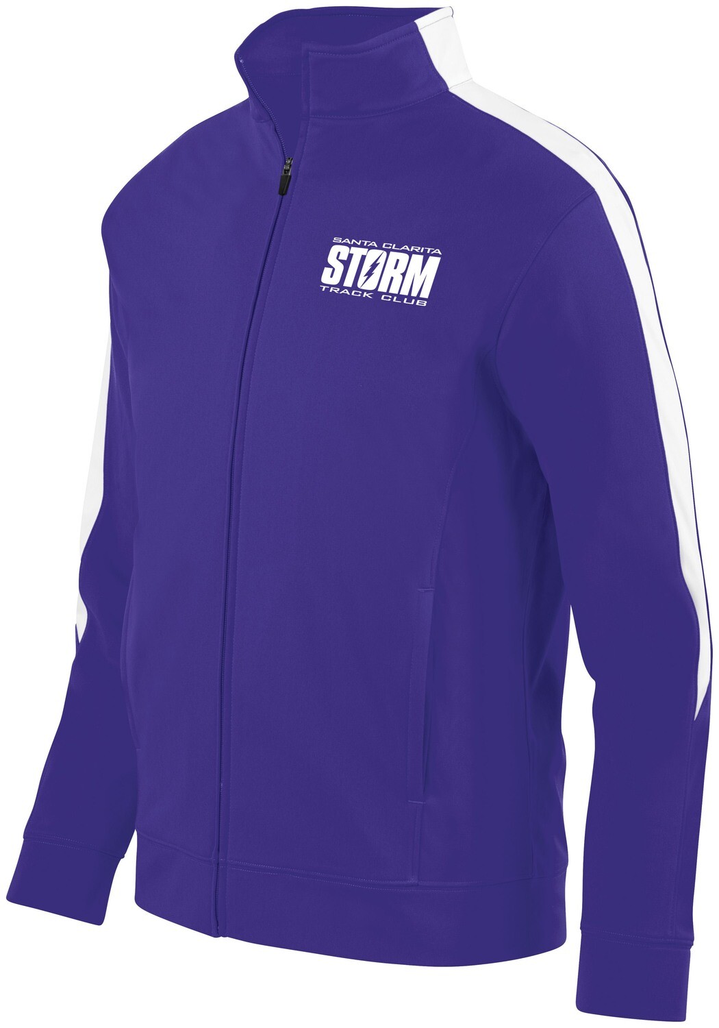 Adult Purple Medalist Warmup Jacket Embroidered Logo
