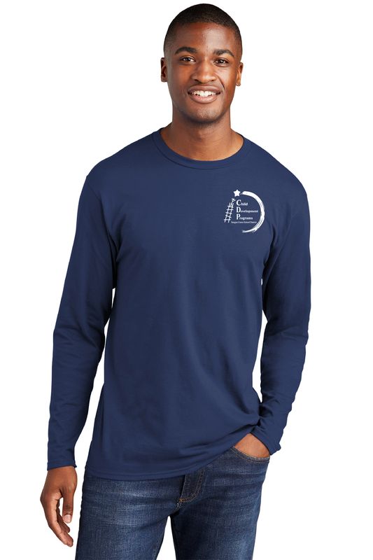 CDP STAFF Port &amp; Company® Long Sleeve Fan Favorite™ Tee Navy Blue