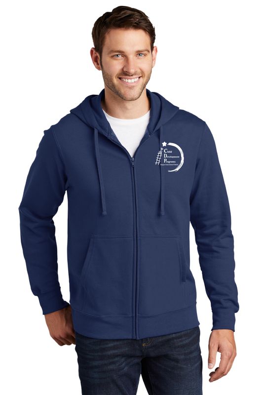 CDP STAFF Port &amp; Company® Fan Favorite™ Fleece Full-Zip Hoodie Navy Blue