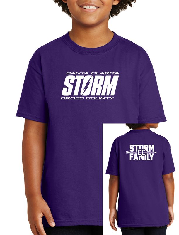 Youth Cotton T-Shirt - Purple
