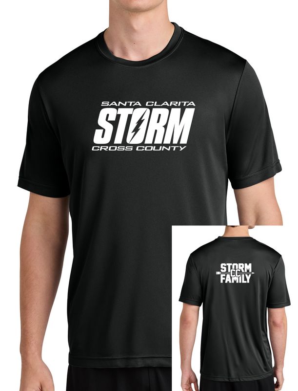 Adult Poly &quot;Dry Fit&quot; T-Shirt - Black
