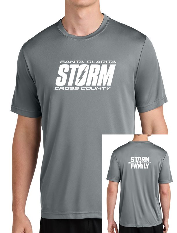 Adult Poly &quot;Dry Fit&quot; T-Shirt - Grey