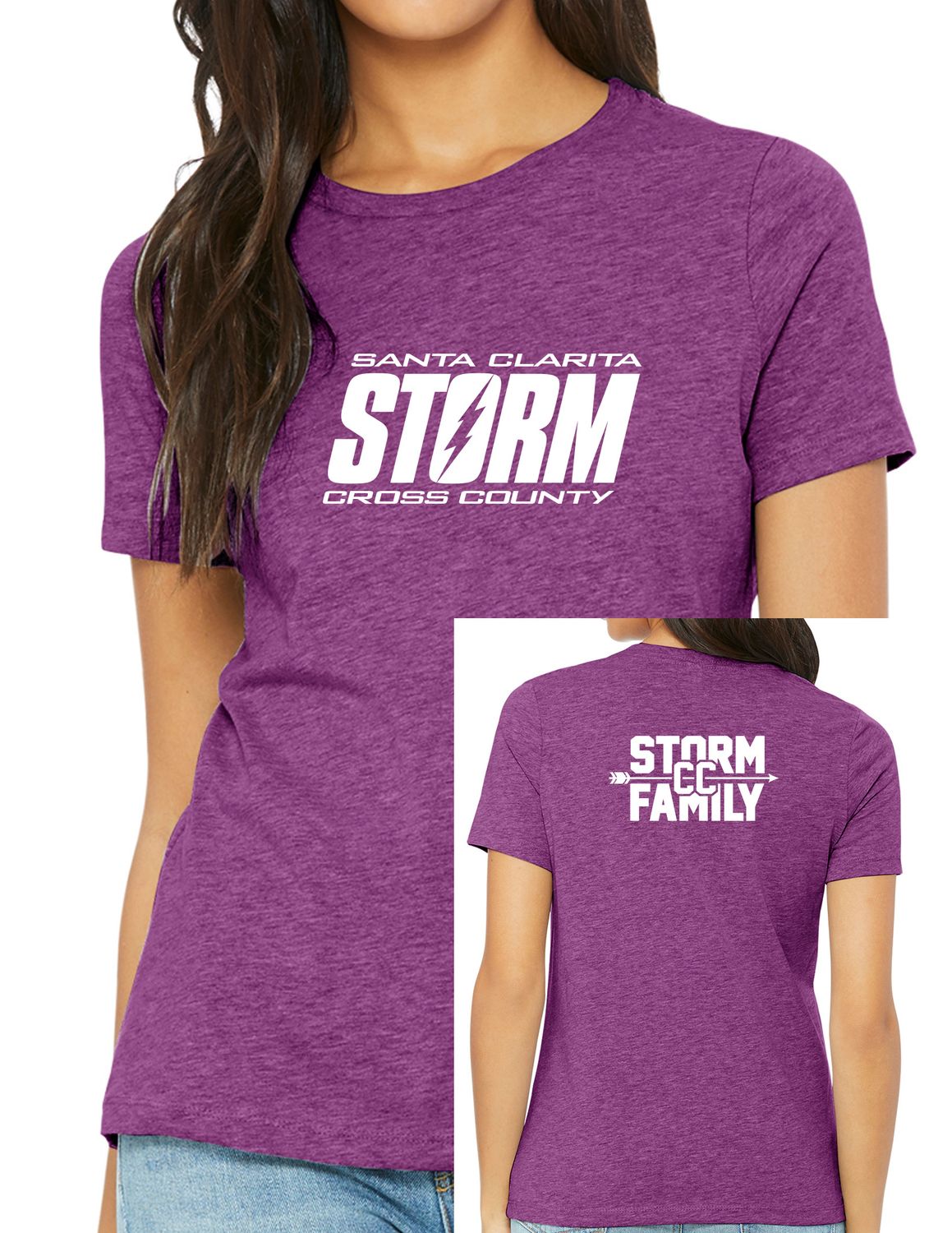 BELLA+CANVAS® Women’s Relaxed CVC Tee Purple Heather