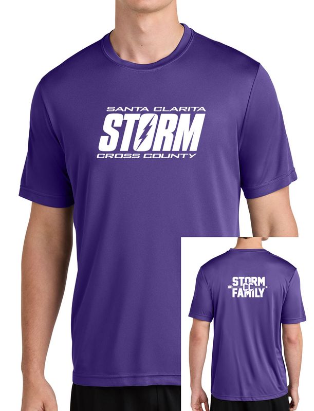 Adult Poly &quot;Dry Fit&quot; T-Shirt - Purple