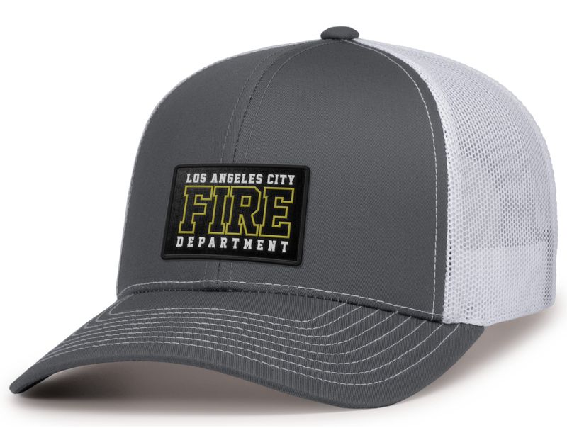 Pacific Headwear Contrast Stitch Trucker Snapback - Black/Grey