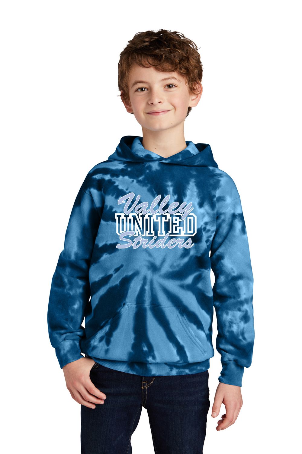 Youth Tie-Dye Pullover Hooded - Royal Blue