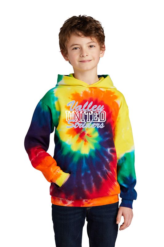 Youth Tie-Dye Pullover Hooded - Rainbow