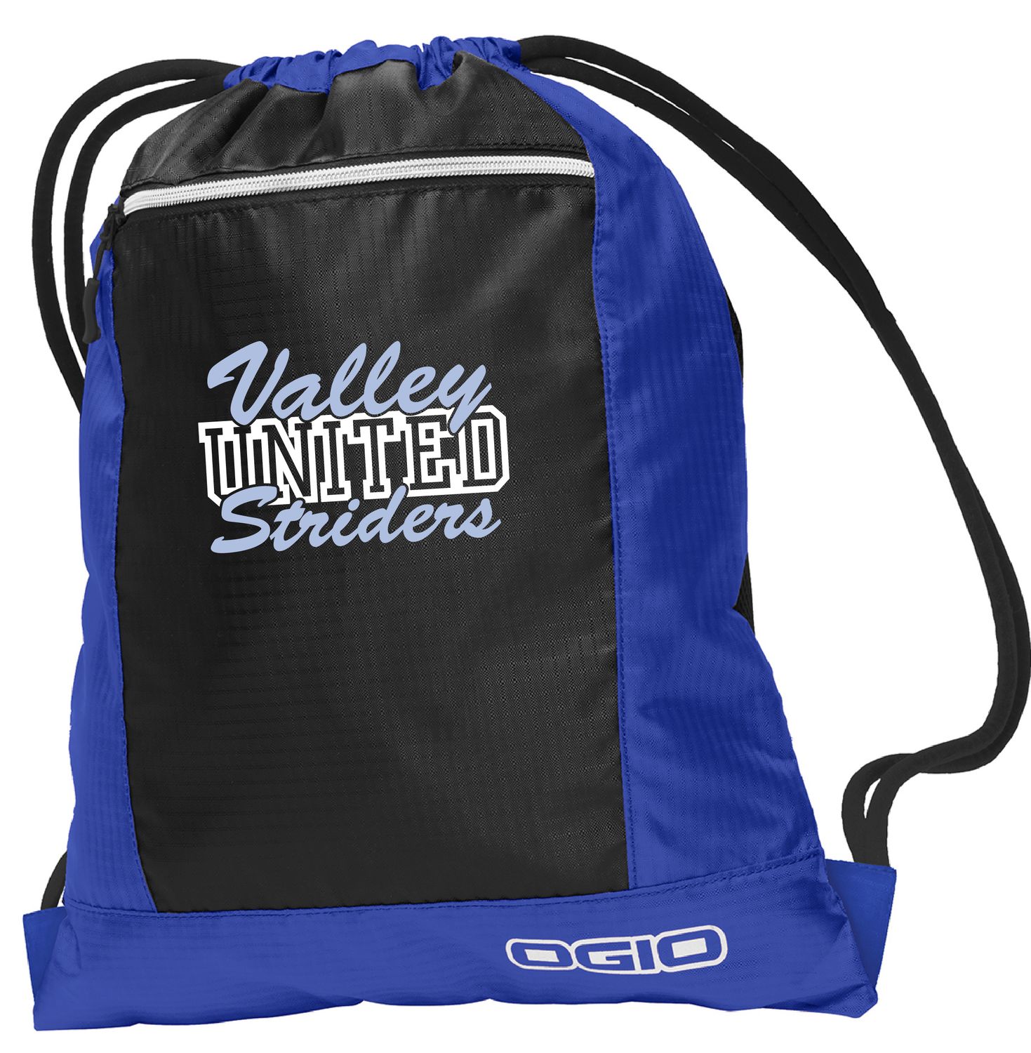 OGIO® Pulse Cinch Pack Black/Royal Blue