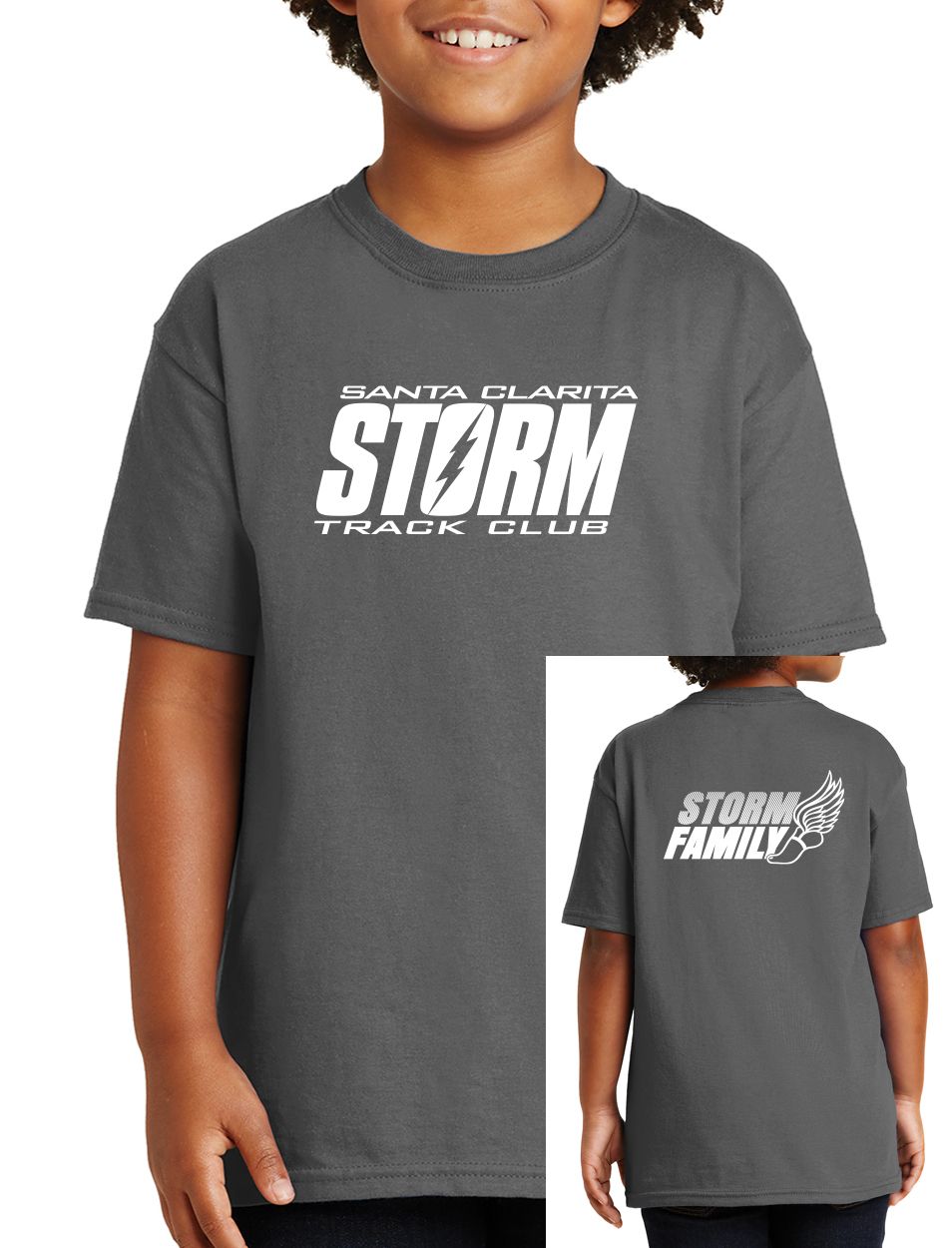 Youth Cotton T-Shirt - Grey